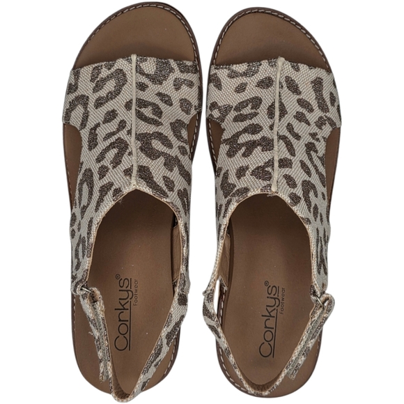 Corkys Carly Leopard Platform Wedge Sandals Sz 10 Boho Luxe - Picture 3 of 7